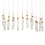 Modern Forms Minx 23 Light 12" Wide LED Crystal Multi Light Pendant Aged Brass