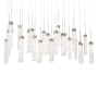 Modern Forms Minx 23 Light 12" Wide LED Crystal Multi Light Pendant Antique Nickel