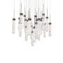Modern Forms Minx 25 Light 28" Wide LED Crystal Multi Light Pendant Antique Nickel