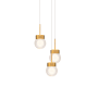 Modern Forms Double Bubble 12" Wide 3000K LED Triple Pendant Light Aged Brass