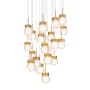 Modern Forms Double Bubble 21 Light 26" Wide LED Suspension Multi Light Pendant Aged Brass