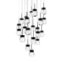 Modern Forms Double Bubble 21 Light 26" Wide LED Suspension Multi Light Pendant Black