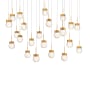 Modern Forms Double Bubble 23 Light 14" Wide LED Suspension Multi Light Pendant Aged Brass