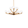 Modern Forms Double Bubble 9 Light 27" Wide LED Globe Chandelier Aged Brass