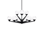 Modern Forms Double Bubble 9 Light 27" Wide LED Globe Chandelier Black