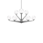 Modern Forms Double Bubble 9 Light 27" Wide LED Globe Chandelier Satin Nickel