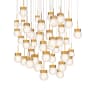 Modern Forms Double Bubble 41 Light 28" Wide LED Suspension Multi Light Pendant Aged Brass