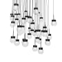 Modern Forms Double Bubble 41 Light 28" Wide LED Suspension Multi Light Pendant Black