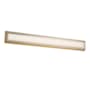 Modern Forms Ice Bar 38" Wide LED Bath Bar with Mitered Glass Shade - 3500K Aged Brass