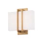 Modern Forms Downton 11" Tall LED Wall Sconce - 2700K Aged Brass