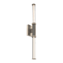 Modern Forms Ribeye 28" Tall LED Wall Sconce with Reeded Glass Shades Brushed Nickel