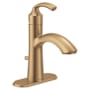 Moen Glyde 1.2 GPM Single Hole Bathroom Faucet with Pop-Up Drain Assembly Bronzed Gold