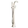 Moen Voss Floor Mounted Tub Filler with Riser and Built-In Diverter - Includes Hand Shower Polished Nickel