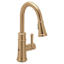 Moen Belfield 1.5 GPM High-Arc Single Handle Kitchen Faucet with MotionSense Technology Bronzed Gold