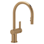 Moen Cia 1.5 GPM Single Hole Pull Down Kitchen Faucet with Voice Activation Bronzed Gold