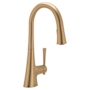 Moen Kurv 1.5 GPM Single Hole Pull Down Kitchen Faucet Bronzed Gold