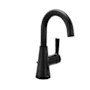 Moen Jase 1.2 GPM Single Hole Bathroom Faucet with Pop-Up Drain Assembly Matte Black