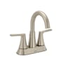 Moen Jase 1.2 GPM Centerset Bathroom Faucet with Pop-Up Drain Assembly Brushed Nickel