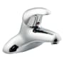 Moen M-Dura 1.2 GPM Centerset Bathroom Faucet - Includes Pop-Up Drain Chrome