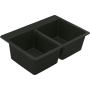 Moen Granite Series 33" Undermount Double Basin Granite Kitchen Sink Black