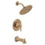 Moen Dartmoor Tub and Shower Trim Package with 1.75 GPM Single Function Shower Head Bronzed Gold