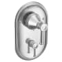 Moen Belfield 3 Function Pressure Balanced Valve Trim Only with Double Lever Handles, Integrated Diverter - Less Rough In Chrome