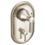 Moen Belfield 3 Function Pressure Balanced Valve Trim Only with Double Lever Handles, Integrated Diverter - Less Rough In Polished Nickel