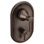 Moen Belfield 3 Function Pressure Balanced Valve Trim Only with Double Lever Handles, Integrated Diverter - Less Rough In Oil Rubbed Bronze