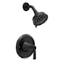 Moen Jase Shower Only Trim Package with 1.75 GPM Multi Function Shower Head Matte Black