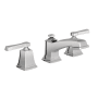 Moen Boardwalk 1.2 GPM Widespread Bathroom Faucet with Rough-in Valve and Pop-Up Drain Assembly included Chrome