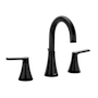 Moen Jase 1.2 GPM Widespread Bathroom Faucet with Pop-Up Drain Assembly Matte Black