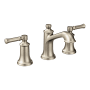 Moen Dartmoor 1.2 GPM Widespread Bathroom Faucet with Pop-Up Drain Assembly Brushed Nickel