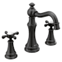 Moen Weymouth 1.2 GPM Widespread Bathroom Faucet with Pop-Up Drain Assembly Matte Black