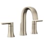 Moen Doux 1.2 GPM Widespread Bathroom Faucet with Pop-Up Drain Assembly Brushed Nickel