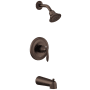 Moen Eva Tub and Shower Trim Package with 1.75 GPM Single Function Shower Head Oil Rubbed Bronze