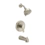 Moen Jase Tub and Shower Trim Package with 1.75 GPM Multi Function Shower Head Brushed Nickel