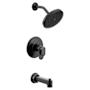 Moen Greenfield Tub and Shower Trim Package with 1.75 GPM Shower Head Matte Black