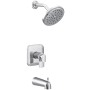 Moen Rizon M-CORE 4-Series Tub and Shower Trim Package with 1.75 GPM Single Function Shower Head Chrome