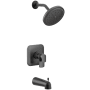 Moen Rizon M-CORE 4-Series Tub and Shower Trim Package with 1.75 GPM Single Function Shower Head Matte Black