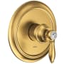 Moen Weymouth Pressure Balanced Valve Trim Only with Single Lever Handle - Less Rough In Brushed Gold
