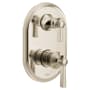 Moen Flara 2 Function Pressure Balanced Valve Trim Only with Double Lever Handle, Integrated Diverter - Less Rough In Polished Nickel