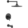 Moen Arris M-CORE 4-Series Tub and Shower Trim Package with 1.75 GPM Single Function Shower Head Matte Black