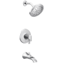 Moen Doux M-CORE 4-Series Tub and Shower Trim Package with 1.75 GPM Single Function Shower Head Chrome