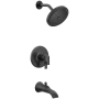Moen Doux M-CORE 4-Series Tub and Shower Trim Package with 1.75 GPM Single Function Shower Head Matte Black