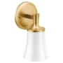 Moen Flara 8" Tall Bathroom Sconce Brushed Gold