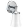 Moen Flara 8" Tall Bathroom Sconce Polished Chrome