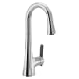 Moen Sinema 1.5 GPM Single Hole Pull Down Bar Faucet with Reflex, PowerClean, and Duralock Chrome
