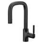 Moen Tenon 1.5 GPM Single Hole Pull Down Bar Faucet with Reflex, Power Boost, Duralock, and Duralast Technologies Matte Black