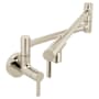 Moen 5.5 GPM Wall Mounted Double Handle Pot Filler Polished Nickel