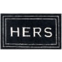 Mohawk Home Knitted Bath 1-1/2' x 2' Polyester Novelty and Solid Indoor Rectangular Bathroom Rug Hers Indigo